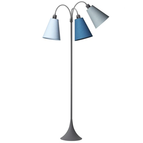 E27 TRAFIK vloerlamp, Nielsen Light - Grijs - Turquoise, lichtblauw, petroleum