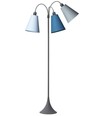 E27 TRAFIK vloerlamp, Nielsen Light - Grijs - Turquoise, lichtblauw, petroleum