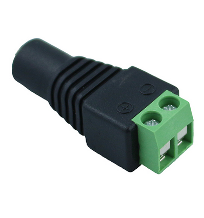 DC vrouwtjesstekker - Met schroefklemmen, 12V (Max 60W), 24V (Max 120W)