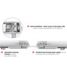 120cm Limea T8 LED-armatuur, doorbedraad - Voor 2x 120cm LED-buizen, IP65 waterdicht