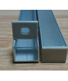 Alu profiel 18x13 voor IP65 & IP68 LED strip - Breed, 1m, incl. matte cover en clips, geanodiseerd