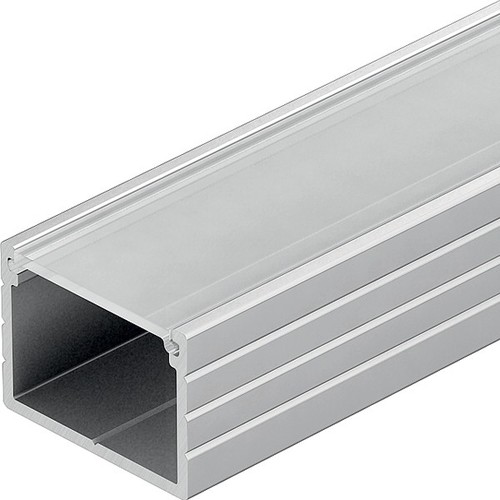 Alu profiel 18x13 voor IP65 & IP68 LED strip - Breed, 1m, incl. matte cover en clips, geanodiseerd