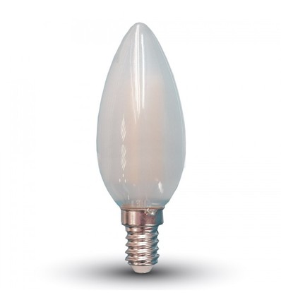 E14 4W LED-kaarslamp - Filament, mat glas