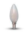E14 4W LED-kaarslamp - Filament, mat glas