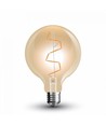 E27 4W LED globe lamp - Ø9,5 cm, Kooldraad, extra warm wit, 2200K