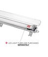150cm Limea T8 LED-armatuur, doorgekoppeld - Voor 1x150cm LED-buis, IP65 waterdicht