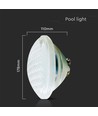 18W LED zwembadlamp - 12V, PAR56, IP68, Glas