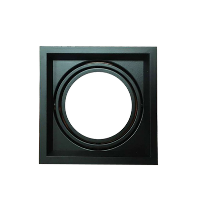 G53 AR111 inbouwspot - Zwart, 17,5 x 17,5 cm