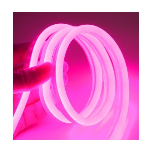 5m 8W per meter Roze 8x16 Neon Flex LED - 12V DC, IP67