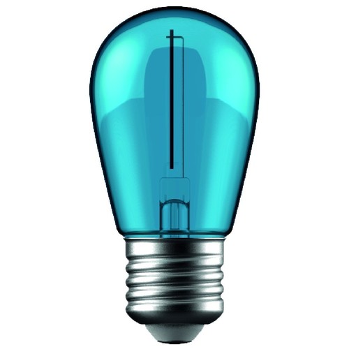 E27 1W LED kogellamp - Blauw, filament