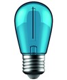 E27 1W LED kogellamp - Blauw, filament