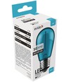 E27 1W LED kogellamp - Blauw, filament