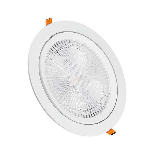V-Tac 30W LED inbouwspot - Gat: Ø19,5 cm, Afmetingen: Ø22,5 cm, 3,8 cm hoog, Samsung LED-chip, 230V