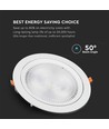V-Tac 30W LED inbouwspot - Gat: Ø19,5 cm, Afmetingen: Ø22,5 cm, 3,8 cm hoog, Samsung LED-chip, 230V