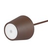 V-Tac oplaadbare tafellamp, draadloos - Cortenkleurig, IP54 buiten tafellamp, touch dimbaar, model mini