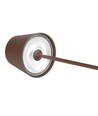 V-Tac oplaadbare tafellamp, draadloos - Cortenkleurig, IP54 buiten tafellamp, touch dimbaar, model mini