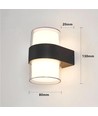 LED wandlamp met up/down licht - 9W, IP65, buiten