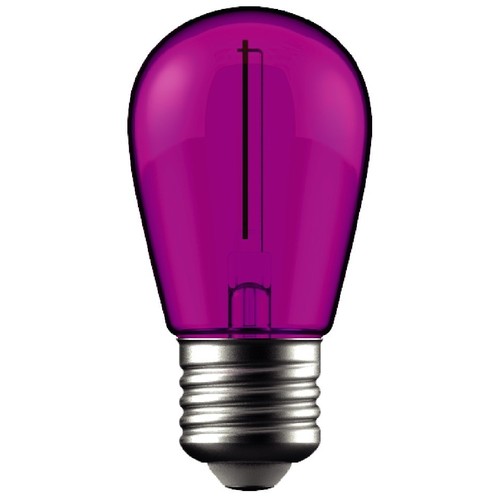 E27 1W LED kogellamp - Paars, filament