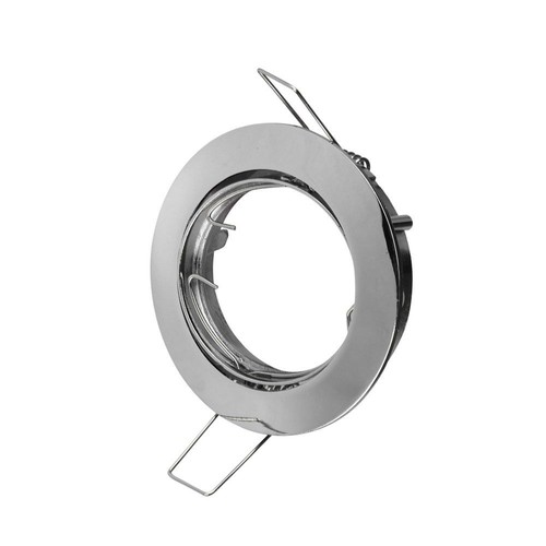MR16 of GU10 Downlight kit - Zonder lichtbron, Chroom, Zaagmaat: Ø7,4 cm, Afmetingen: Ø8,2 cm