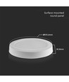 18W LED plafondlamp - Ø21,5cm, Hoogte: 3cm, Witte rand