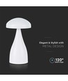 V-Tac oplaadbare CCT tafellamp - Wit, IP20, touch dimbaar, mini model