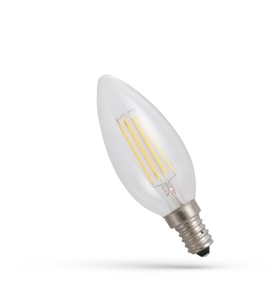 E14 4W LED-lamp - C35, filament, extra warm wit, 1800K