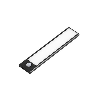 Batterij kastverlichting - 20 cm, Zwart, PIR sensor, oplaadbaar