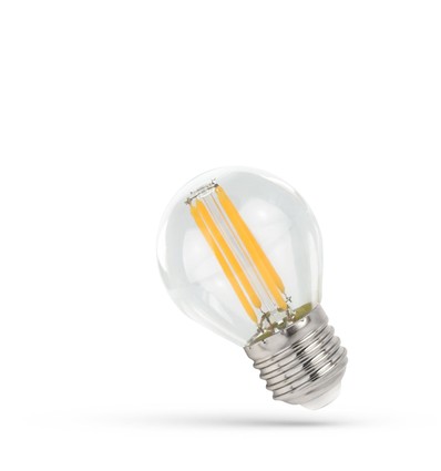 E27 5.5W dimbare LED kogellamp - G45, filament