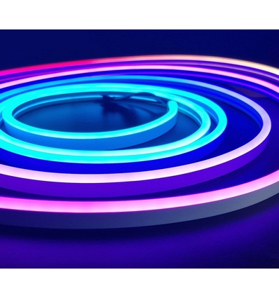 10m 16W/m RGBIC Neon Flex strip - 24V DC, IP20, 96 LED's per meter, 8x16