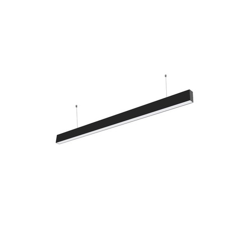 40W LED lichtlijn - 120cm, 100lm/W, Zwart, plafondlamp voor kantoor, incl. draadophanging