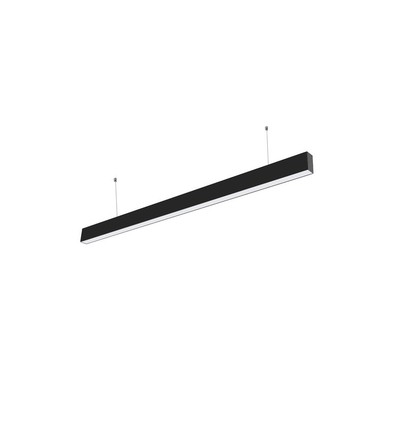 40W LED lichtlijn - 120cm, 100lm/W, Zwart, plafondlamp voor kantoor, incl. draadophanging