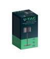 V-Tac oplaadbare CCT tafellamp - Zwart, IP54, touch dimbaar, model mini