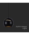 V-Tac LED lamp - Mooie plafondlamp, Ø12, zwart, incl. ophanging
