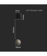 8W LED-lamp - Mooie plafondlamp, Ø12cm, Champagne, incl. ophangsysteem