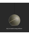 8W LED-lamp - Mooie plafondlamp, Ø12cm, Champagne, incl. ophangsysteem