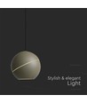 8W LED-lamp - Mooie plafondlamp, Ø12cm, Champagne, incl. ophangsysteem