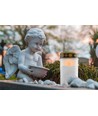 LED grafkaars - Wit, 12 cm hoog, IP44 buiten, batterij