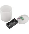 LED grafkaars - Wit, 12 cm hoog, IP44 buiten, batterij