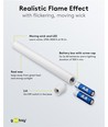 5-pack witte LED-kaarsen inclusief afstandsbediening - Batterij