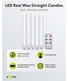 5-pack witte LED-kaarsen inclusief afstandsbediening - Batterij