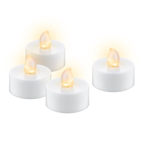 4-pack LED theelichtjes met timer - Batterij, timerfunctie