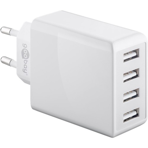 Goobay 30W USB-oplader, 4 poorten - USB-A, wit
