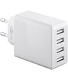 Goobay 30W USB-oplader, 4 poorten - USB-A, wit