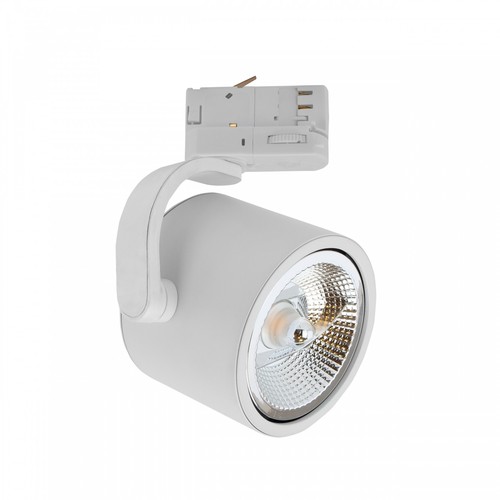 3-fasen GU10 Madara spanningsrail spot - Wit, AR111, IP20, zonder lichtbron