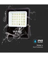 20W Solar LED breedstraler - IP65, zwart, incl. zonnepaneel, afstandsbediening
