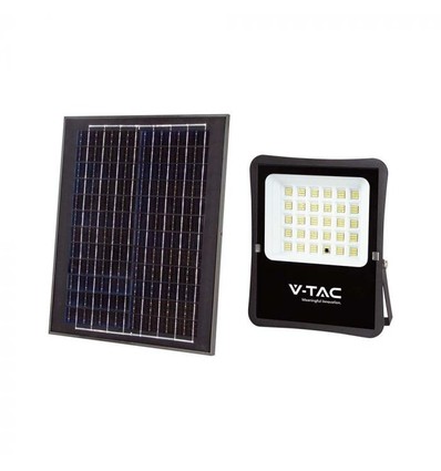 20W Solar LED breedstraler - IP65, zwart, incl. zonnepaneel, afstandsbediening