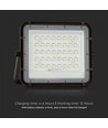 6W Solar breedstraler LED - IP65, zwart, incl. zonnepaneel, afstandsbediening, ingebouwde batterij