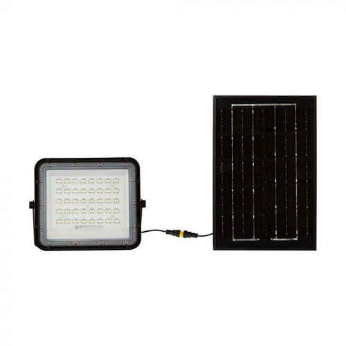 6W Solar breedstraler LED - IP65, zwart, incl. zonnepaneel, afstandsbediening, ingebouwde batterij