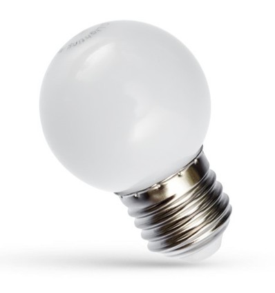Spectrum 1W LED decoratielamp - Wit, G45, E27