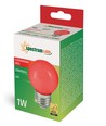 Spectrum 1W LED decoratielamp - Rood, G45, E27